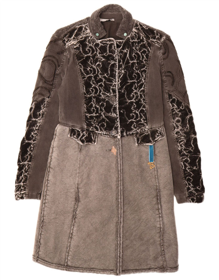 Elisa Cavaletti Pardesiu pentru femei UK 10 Small Grey Paisley