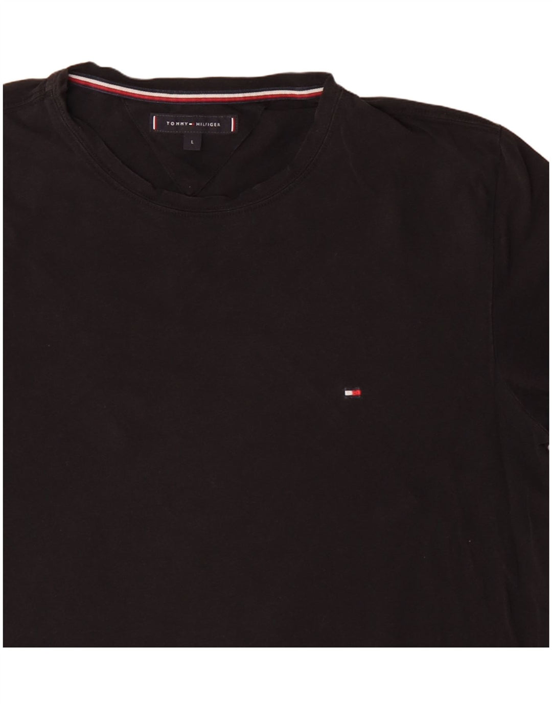 Tricou Tommy Hilfiger pentru bărbați Top mare din bumbac negru