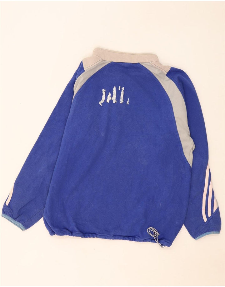 Pulover pentru bărbați Adidas Graphic Zip Neck Fleece Gri mediu Colorblock