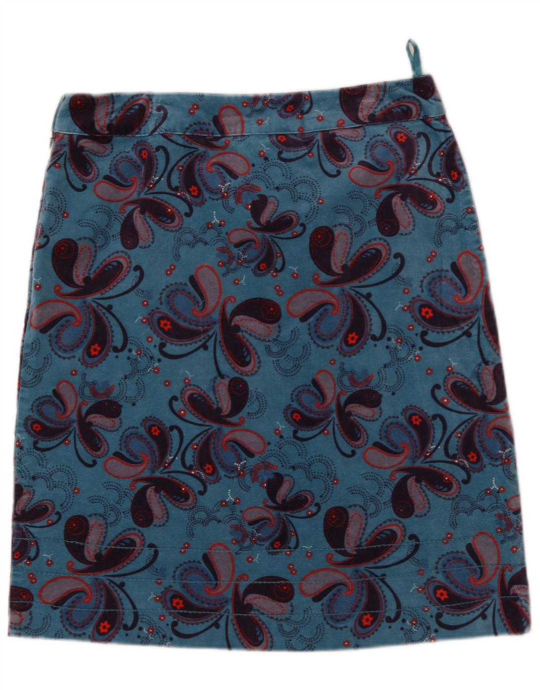 Fusta dreaptă pentru femei White Stuff UK 12 Medium W32 Blue Paisley
