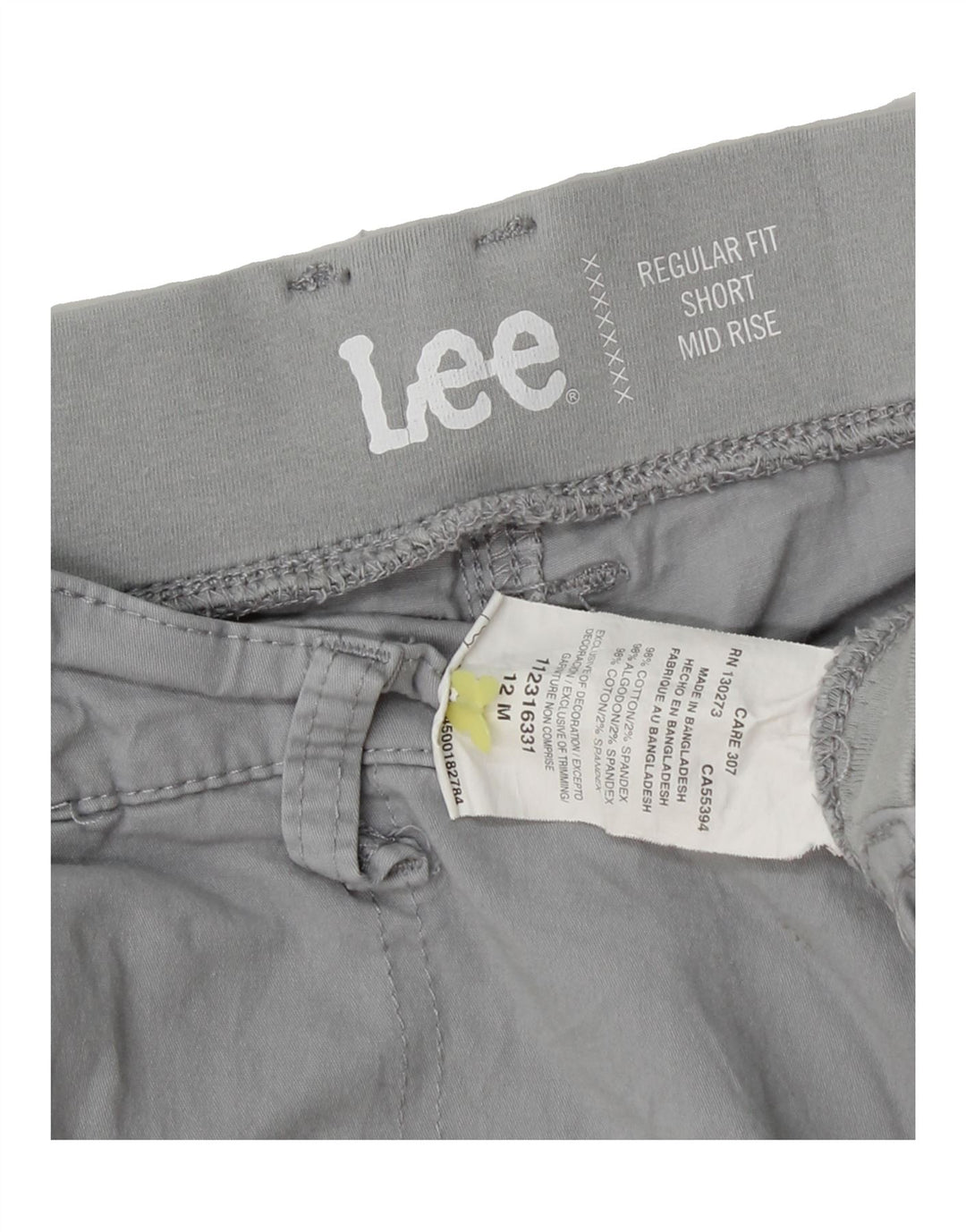LEE Womens Mid Rise Regular Fit Cargo Shorts US 12 Large W32  Grey Cotton Vintage Lee and Second-Hand Lee from Messina Hembry 