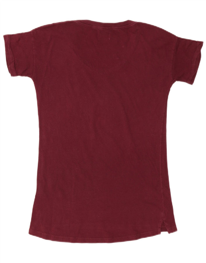 Tricou grafic Converse pentru femei Top UK 14 Medium Burgundy Bumbac