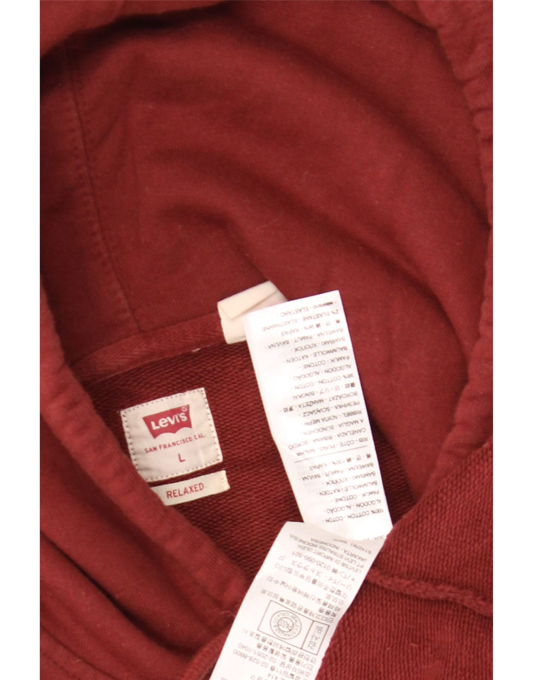 Levi's Pulover cu capota cu grafic pentru bărbați, bumbac mare maro