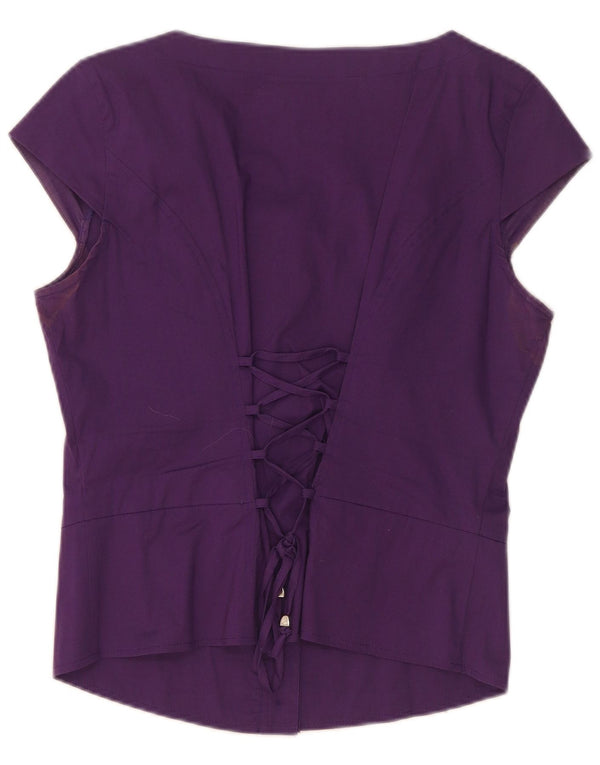 Bluză cămașă pentru femei Ashley Brooke UK 10 Bumbac violet mic