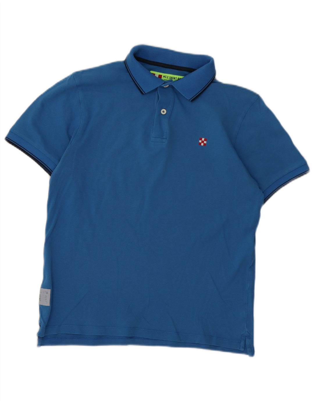 Tricou polo MC2 SAINT BARTH pentru bărbați, bumbac albastru mic