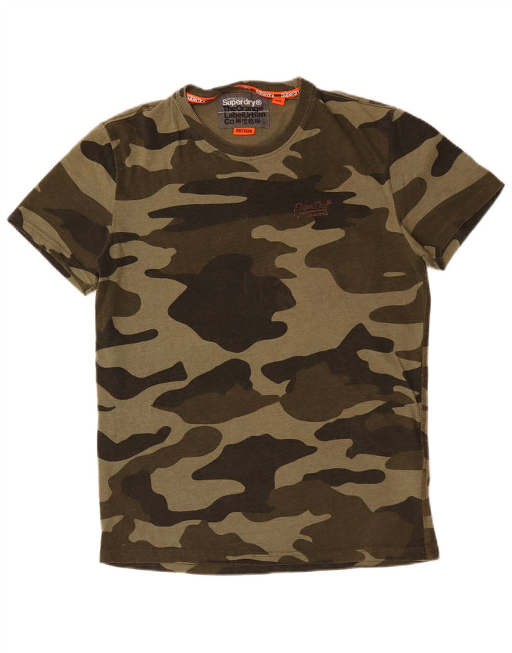 Tricou pentru bărbați Superdry Top Medium Khaki Camuflage Bumbac
