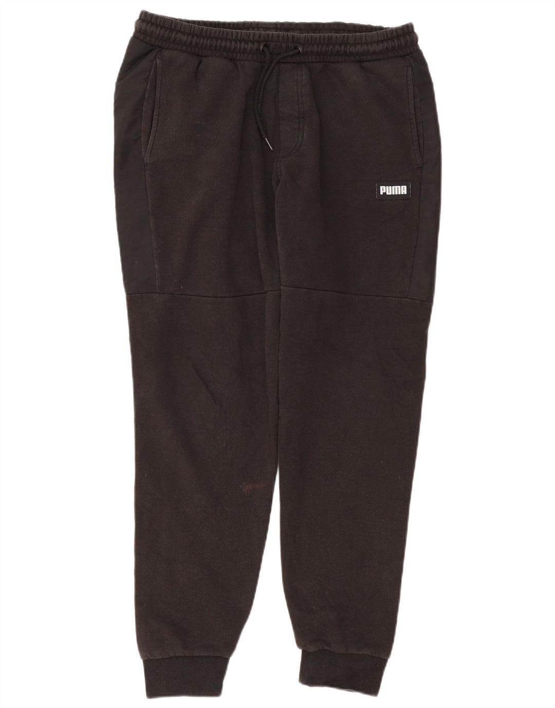 Pantaloni de trening Puma pentru bărbați Joggeri, bumbac mediu negru