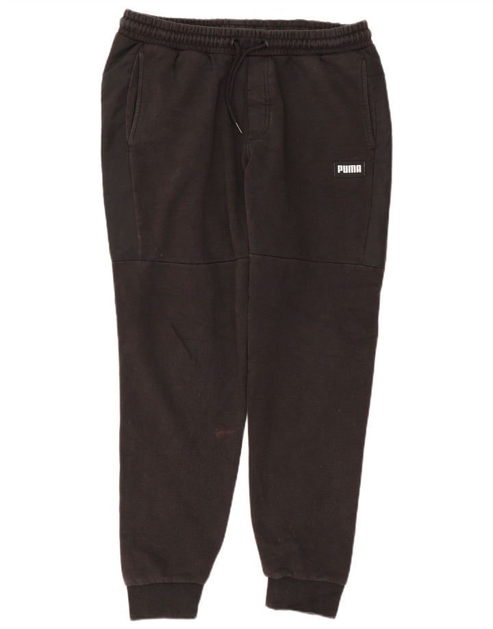 Pantaloni de trening Puma pentru bărbați Joggeri, bumbac mediu negru