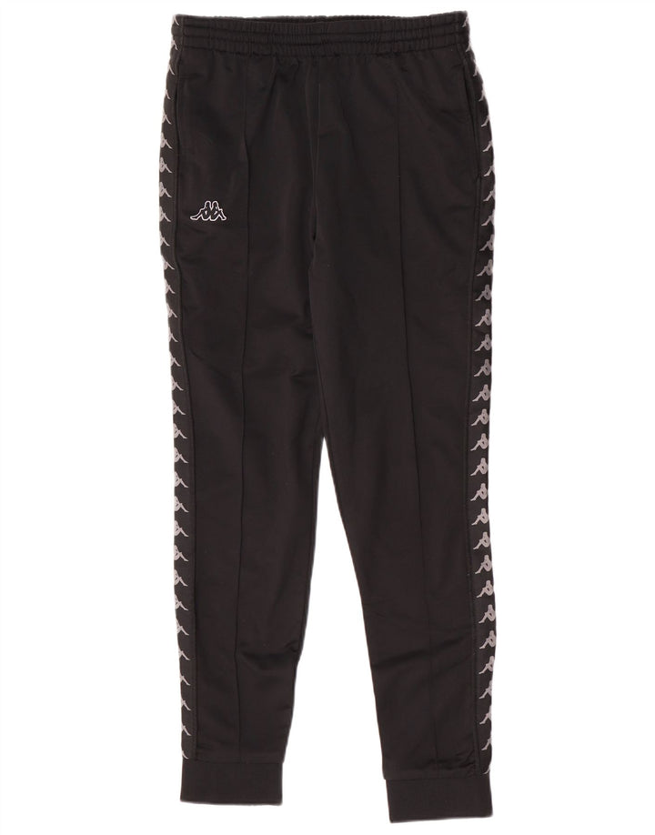 Pantaloni de trening cu grafică pentru bărbați Kappa Pantaloni de jogging Poliester mediu negru