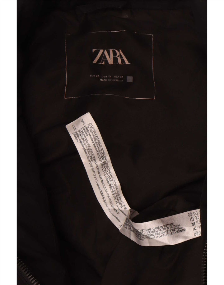 Gilet căptușit supradimensionat pentru femei Zara UK 6 XS poliester negru