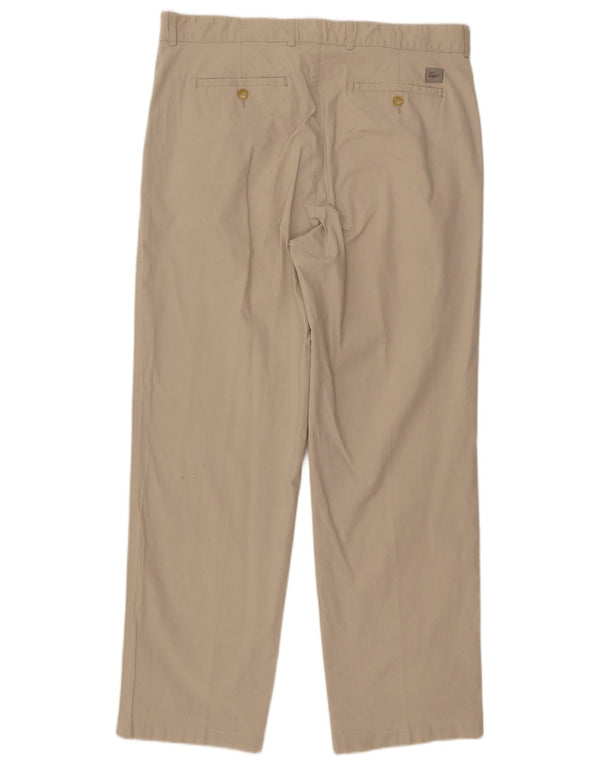 Pantaloni chino drepți pentru bărbați LACOSTE Mărimea 48 XL W38 L31 bumbac bej