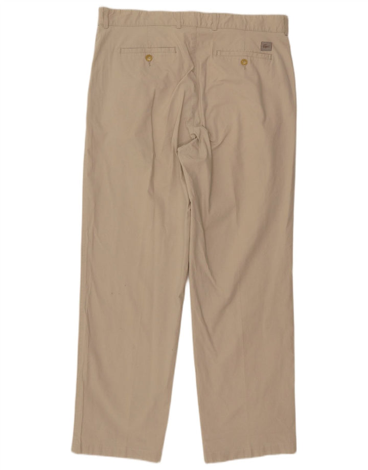 Pantaloni chino drepți pentru bărbați LACOSTE Mărimea 48 XL W38 L31 bumbac bej
