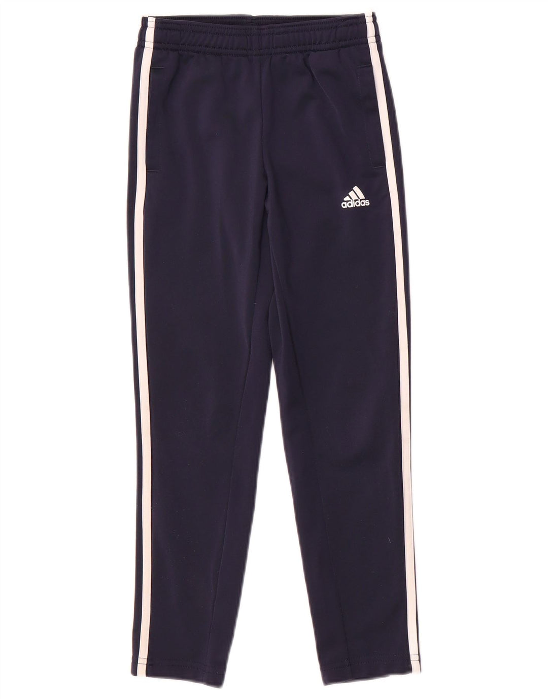 Pantaloni de trening ADIDAS pentru baieti 7-8 ani poliester bleumarin