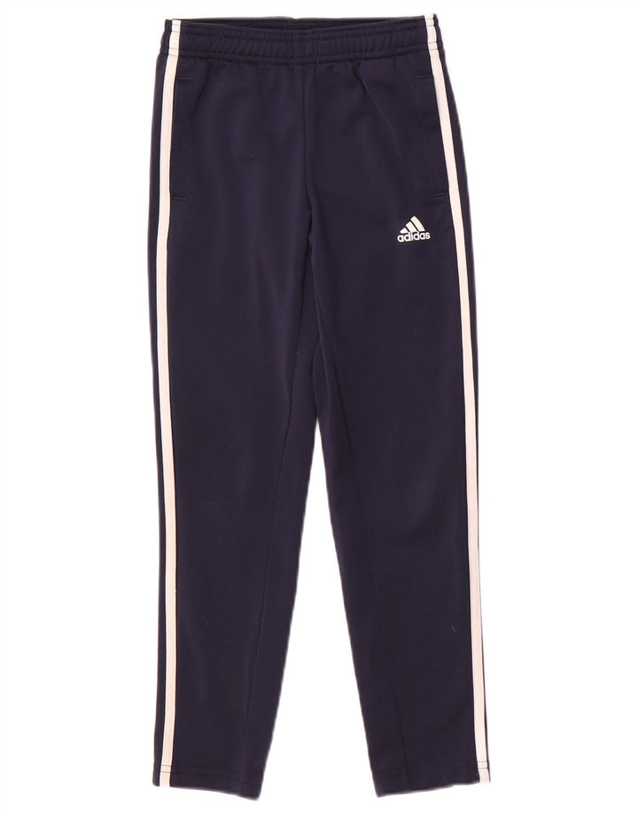 Pantaloni de trening ADIDAS pentru baieti 7-8 ani poliester bleumarin