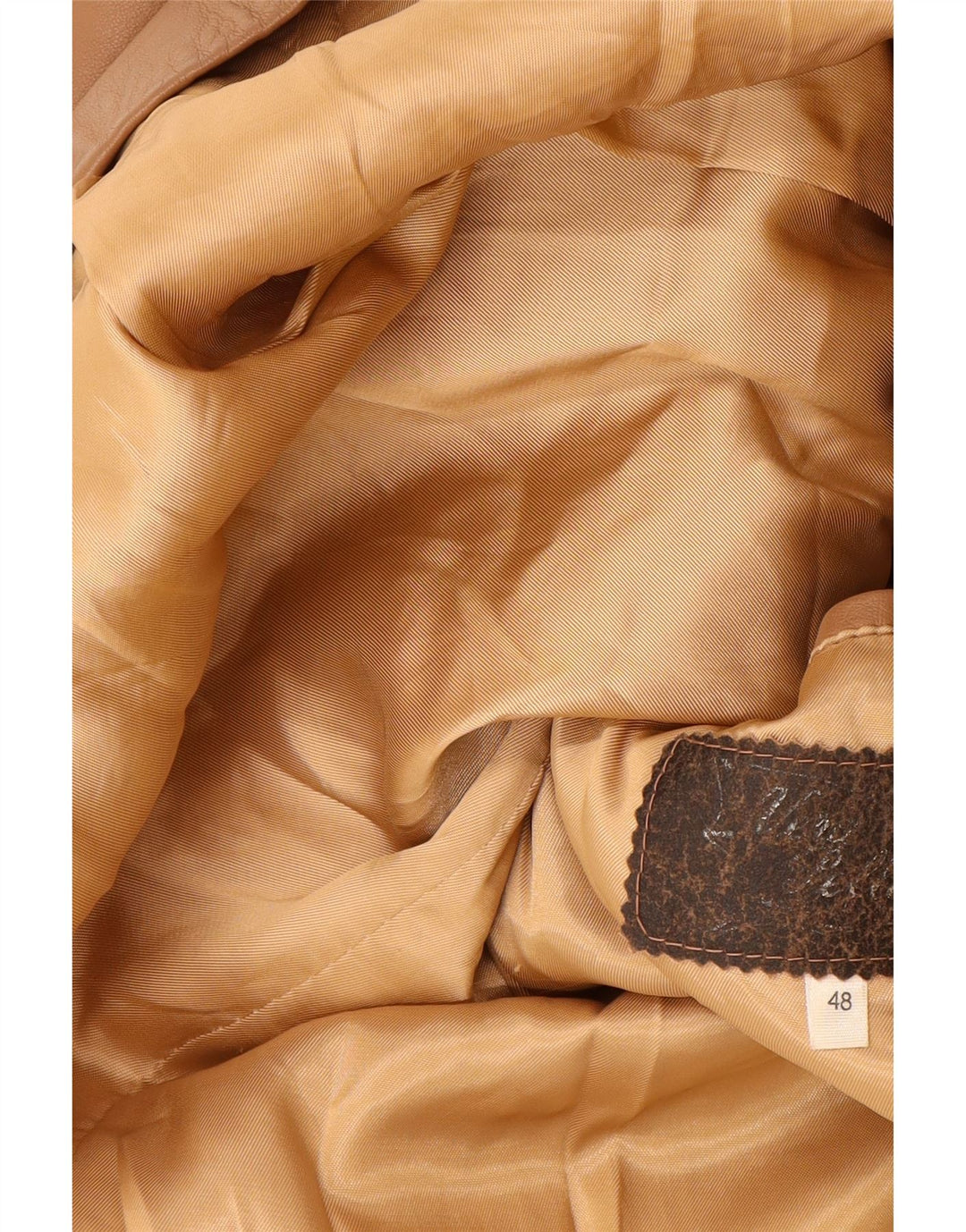 Jachetă pentru bărbați VINTAGE din piele cu 2 nasturi IT 48 Medium Beige Piele