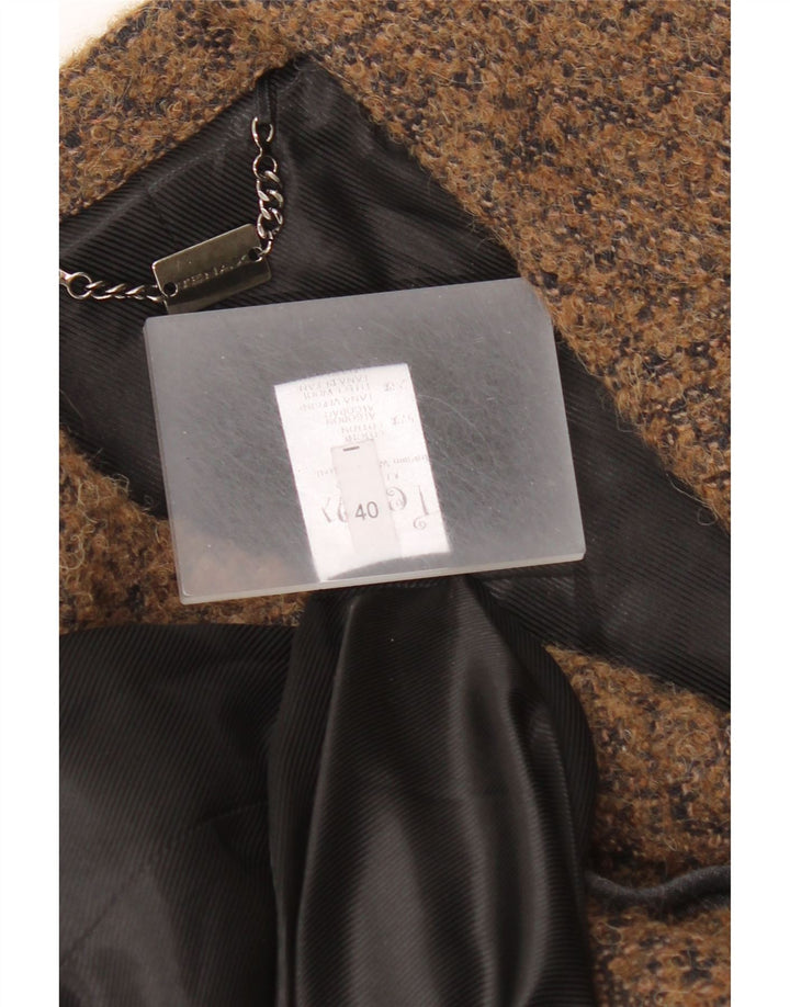 Palton dublu pentru femei Tenax IT 40 Bumbac maro cu pete mici