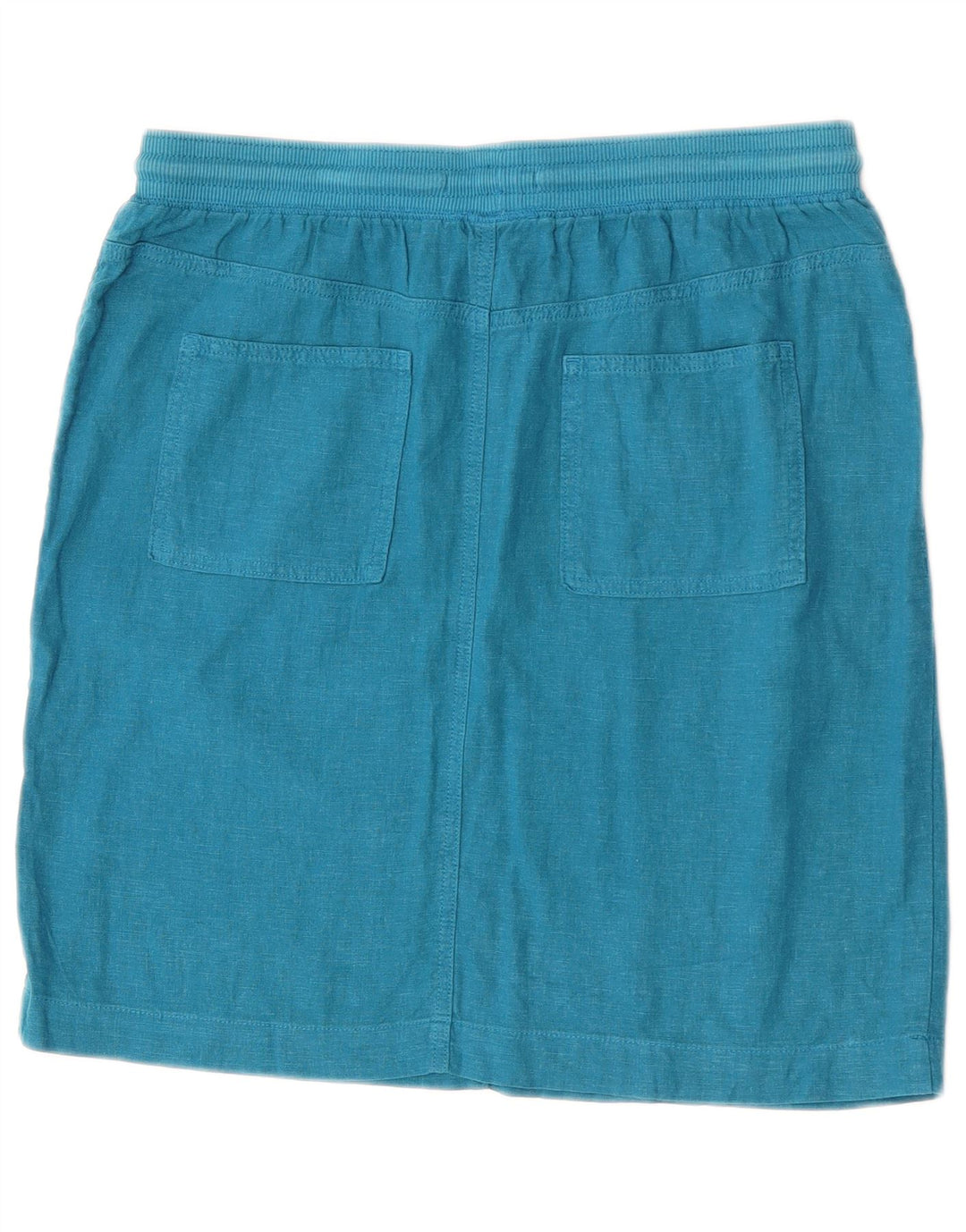 Fusta dreaptă pentru femei Marks & Spencer UK 12 Medium W30 Blue Linen