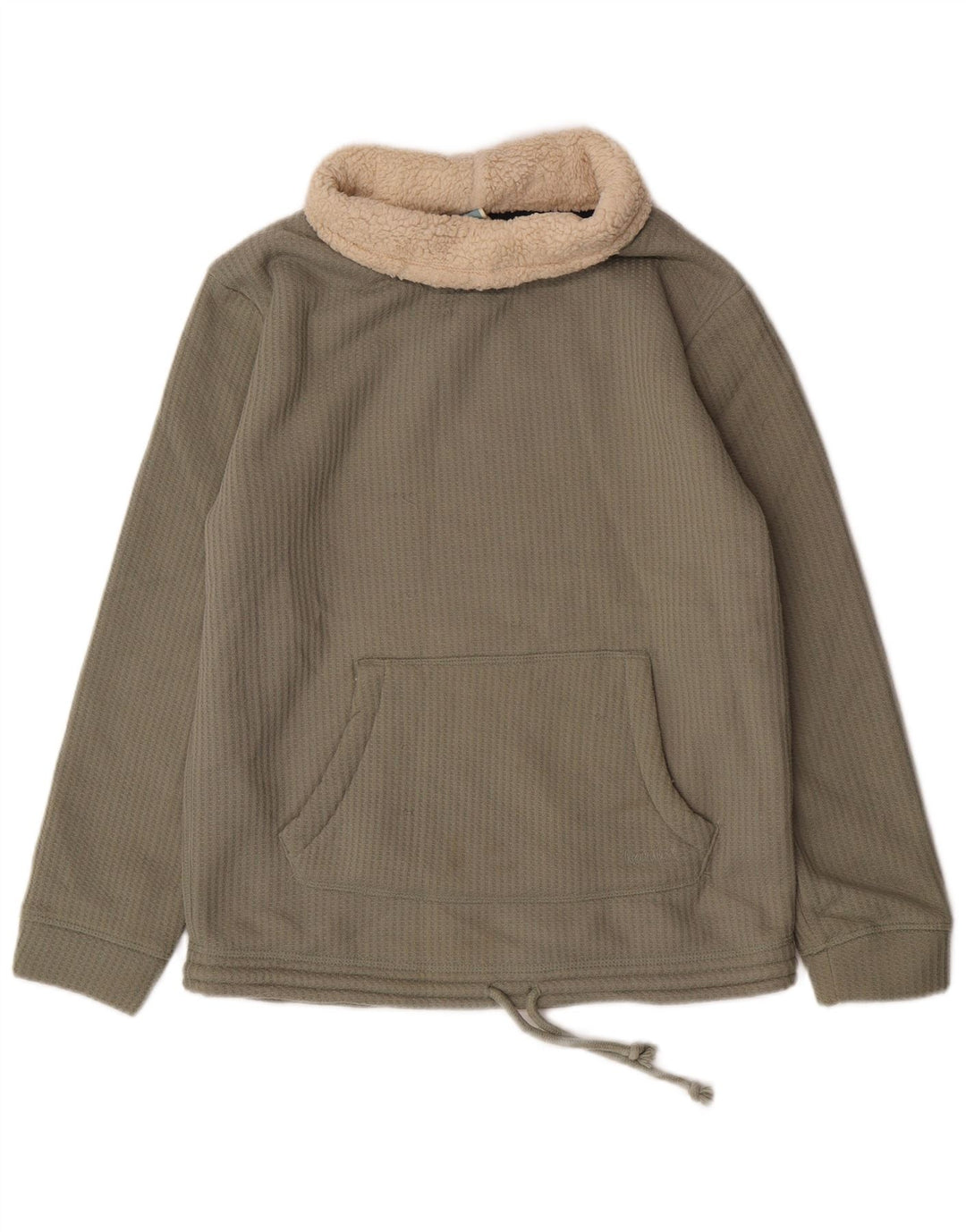 Weird Fish pentru femei Sherpa Gât rulat Pulover UK 12 Medium Green