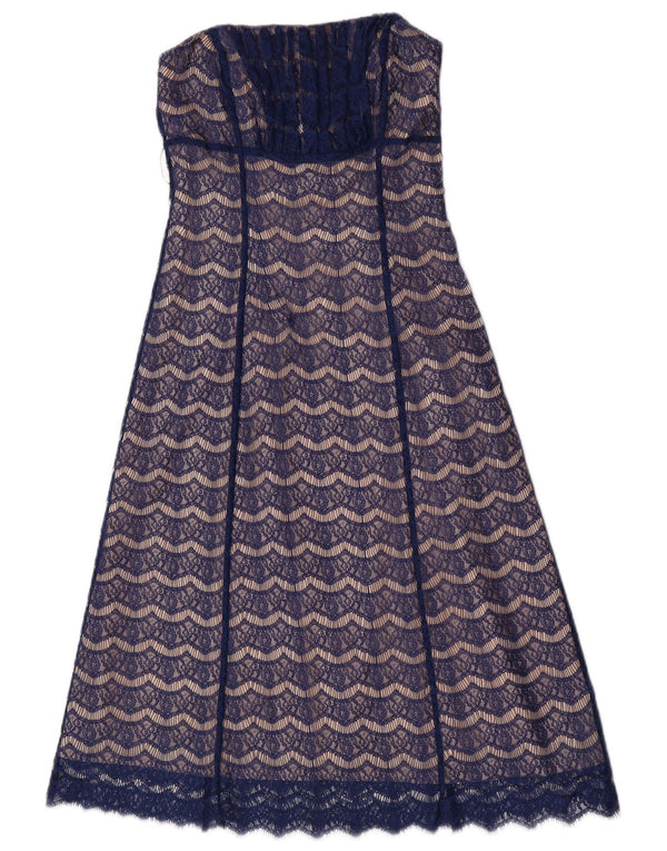 Rochie fără bretele din dantelă pentru femei Coast UK 10 Mic, albastru marin, nailon floral