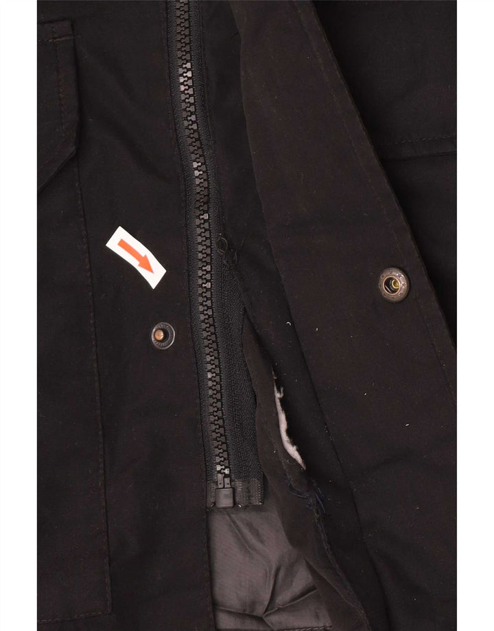 Jack & Jones jachetă parka cu glugă pentru bărbați UK 38 Poliester mediu negru