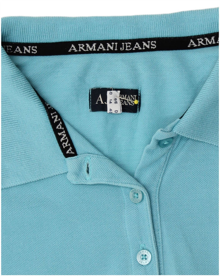 Tricou polo Armani pentru femei UK 14 Medium Blue