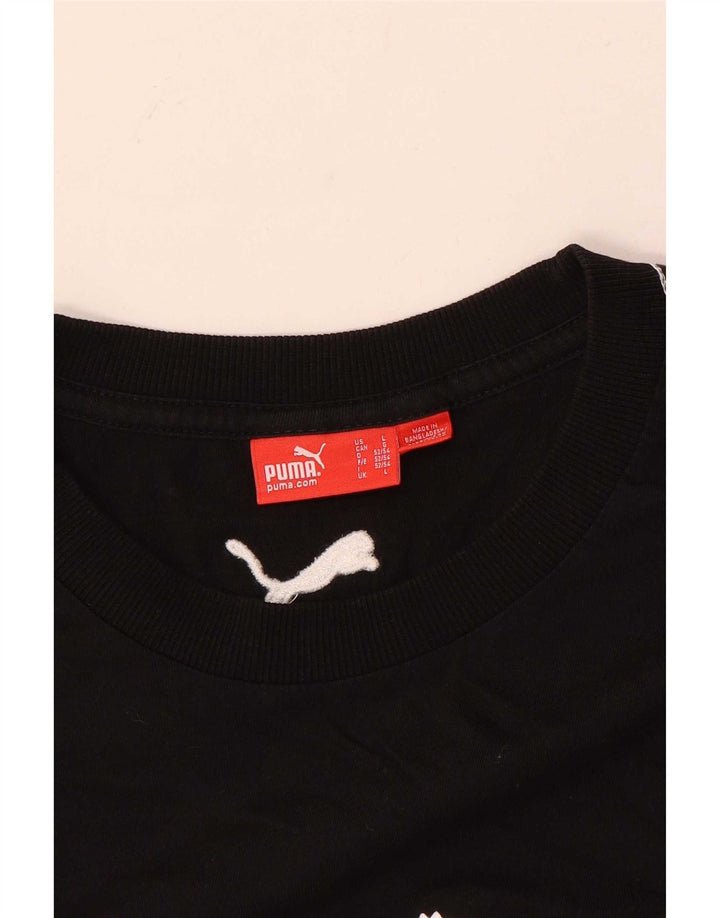 Tricou grafic Puma pentru bărbați Top Large Negru