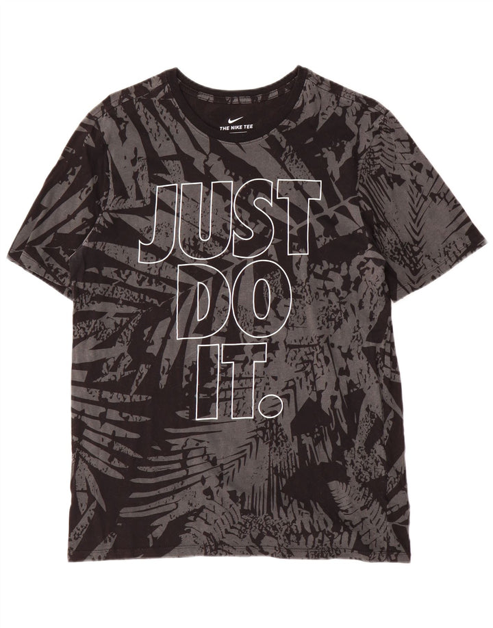 Tricou grafic Nike pentru bărbați, cu croială atletică, cu model abstract, top, gri mediu
