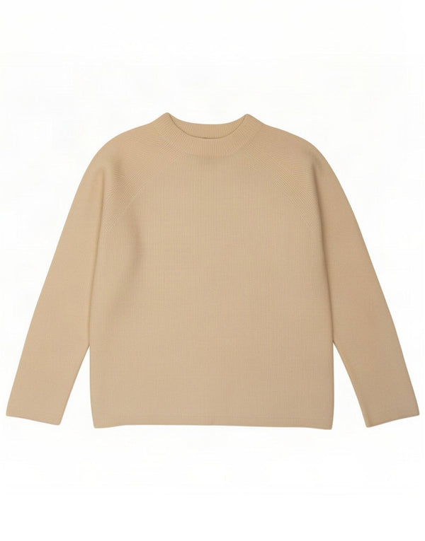 Massimo Dutti Pulover cu gât de barcă pentru femei UK 14 Medium Off White Wool