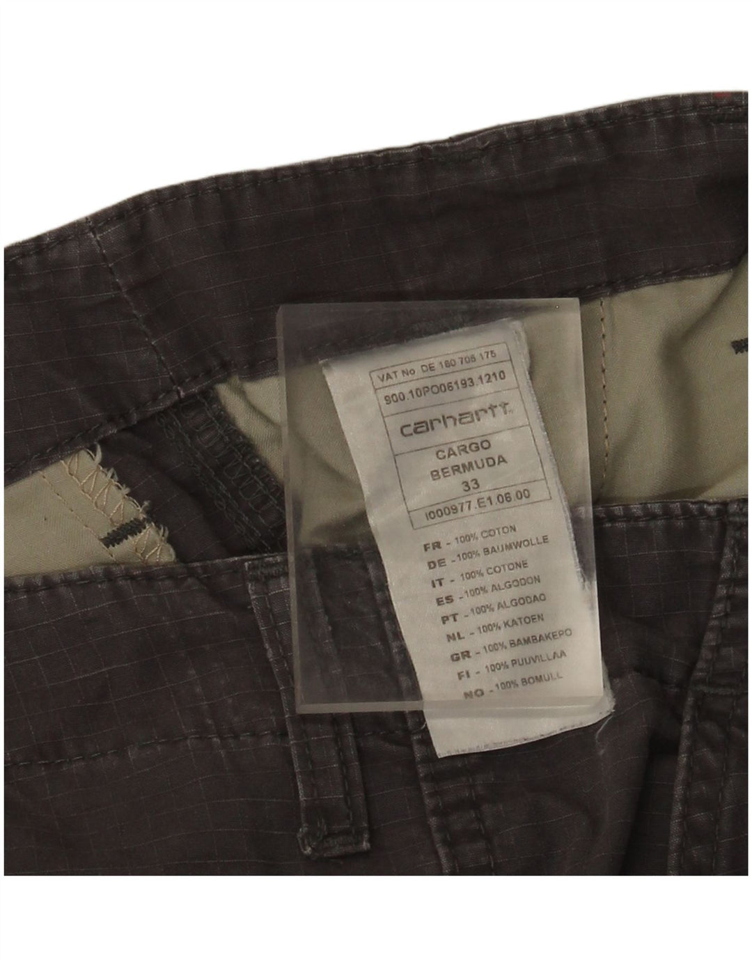 Pantaloni scurți Carhartt pentru bărbați W33, bumbac gri mediu