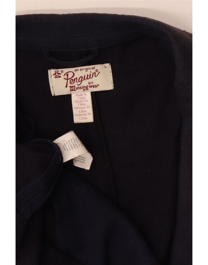 Jachetă pentru bărbați Penguin pentru bărbați, cu 1 nasture, UK 40, mare, bleumarin, bumbac