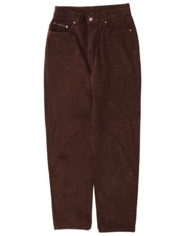 Calvin Klein Womens Loose Fit High Waist Jeans W28 L28 Brown Cotton