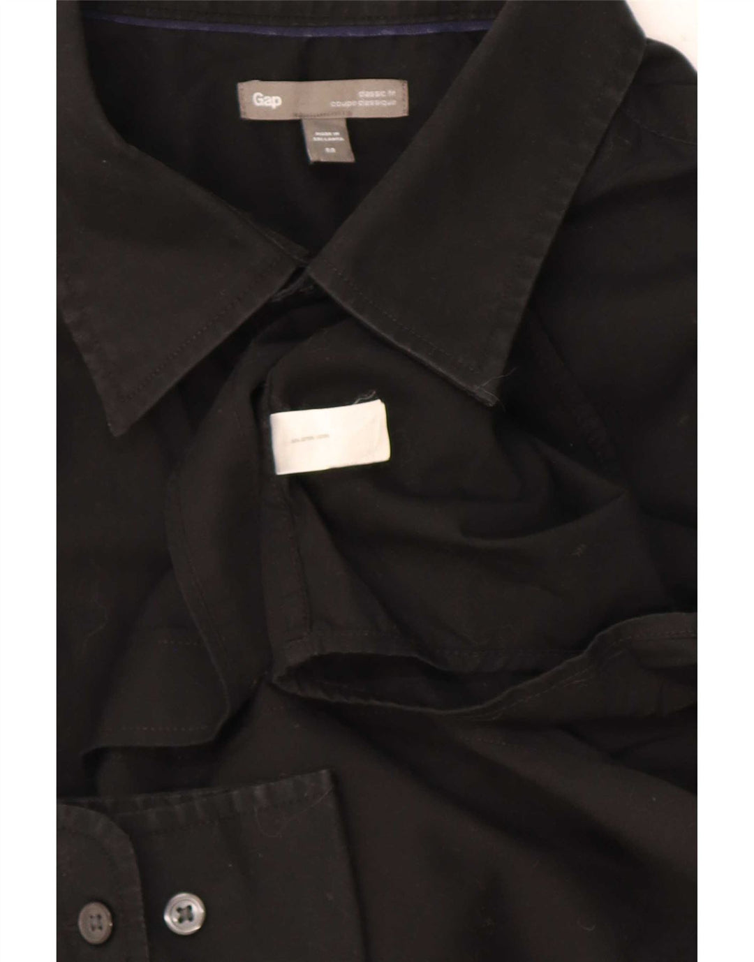 Cămașă pentru bărbați Gap Classic Fit Bumbac mediu negru