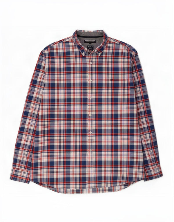 Cămașă pentru bărbați Tommy Hilfiger New York Fit 2XL, bumbac cu carouri albastre