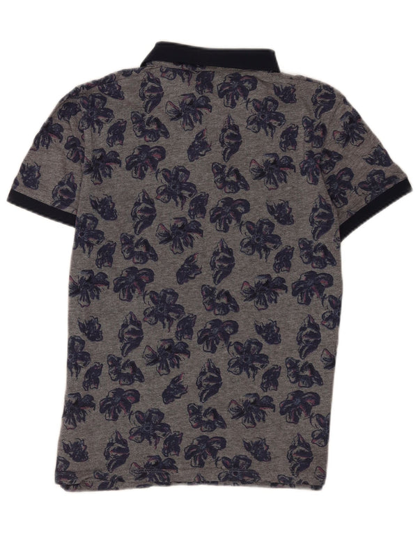 Tricou polo pentru bărbați Ted Baker Mărimea 4 mare, gri, bumbac cu flori