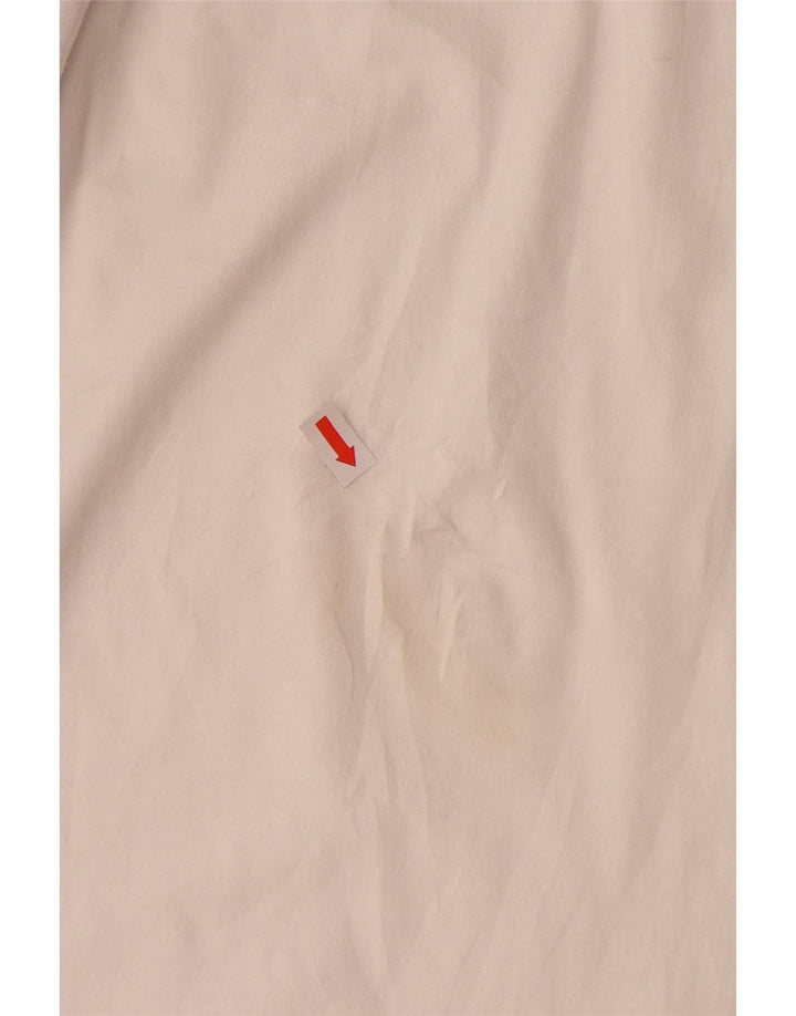 Tricou grafic ADIDAS pentru femei cu paragate Top UK 22 XL Bumbac alb