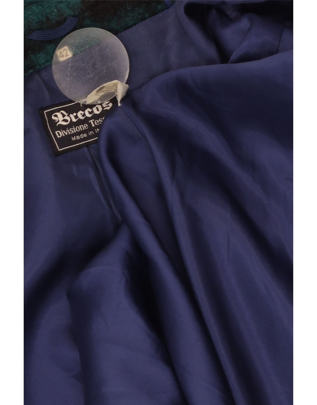 Palton pentru femei Breco's IT 42 Medium Blue Check Lână virgină