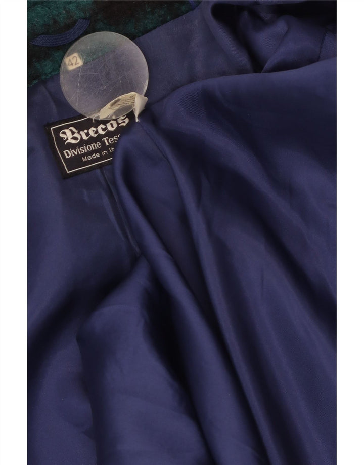 Palton pentru femei Breco's IT 42 Medium Blue Check Lână virgină