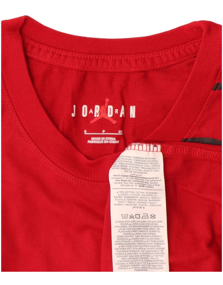 Tricou grafic Jordan pentru bărbați Top mic bumbac roșu