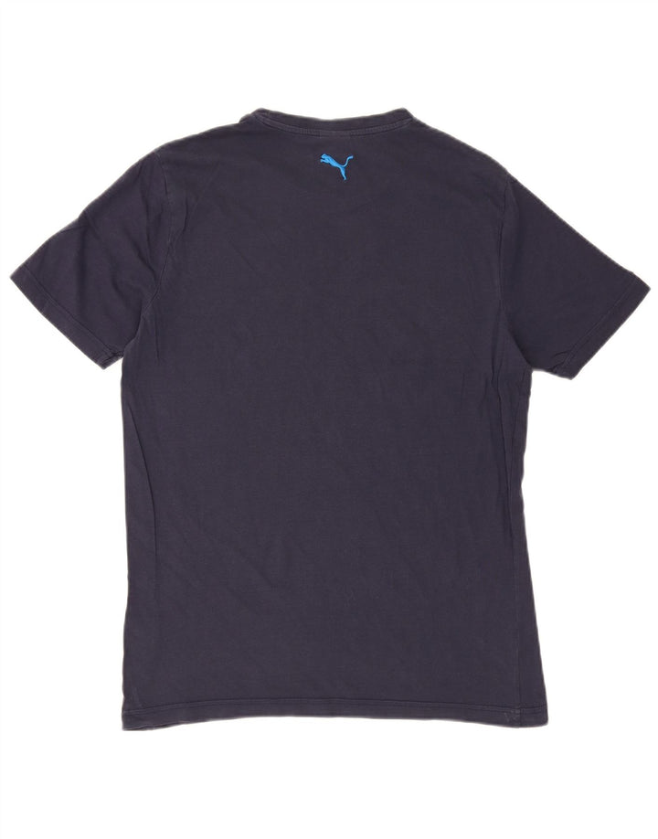 PUMA Mens Graphic T-Shirt Top Medium Navy Blue