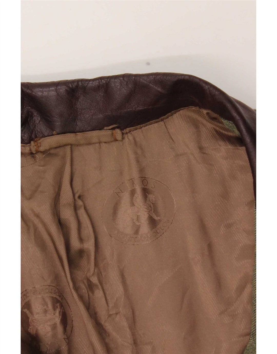 Jachetă vintage pentru bărbați cu 3 nasturi, UK 38 Medium Khaki Colorblock