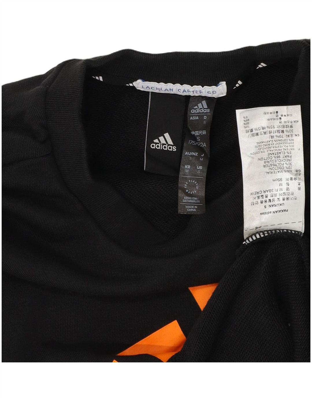 Hanorac grafic pentru bărbați Adidas Jumper mic, negru, bumbac
