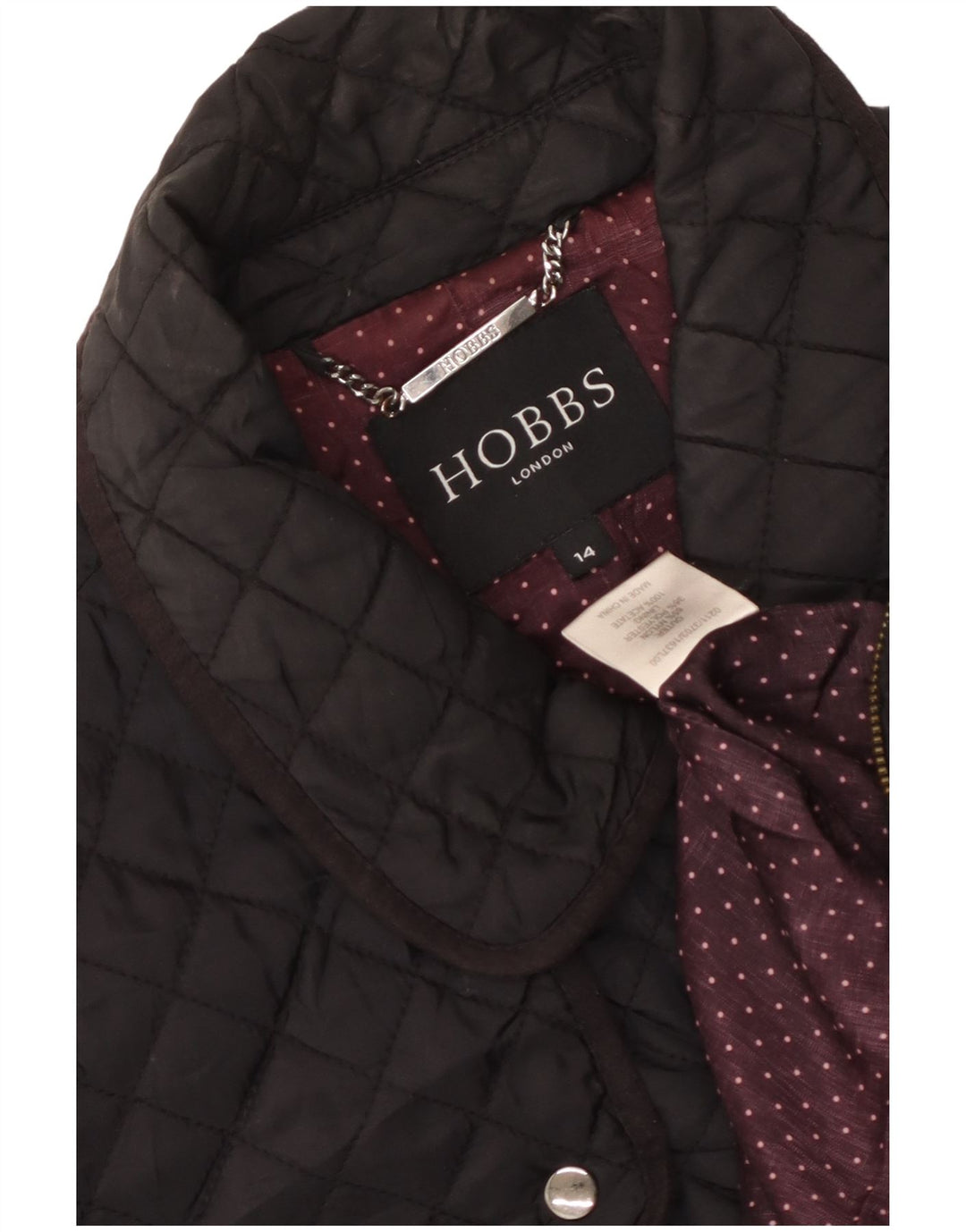 Pardesiu matlasat Hobbs pentru femei UK 14, mare, negru, nailon