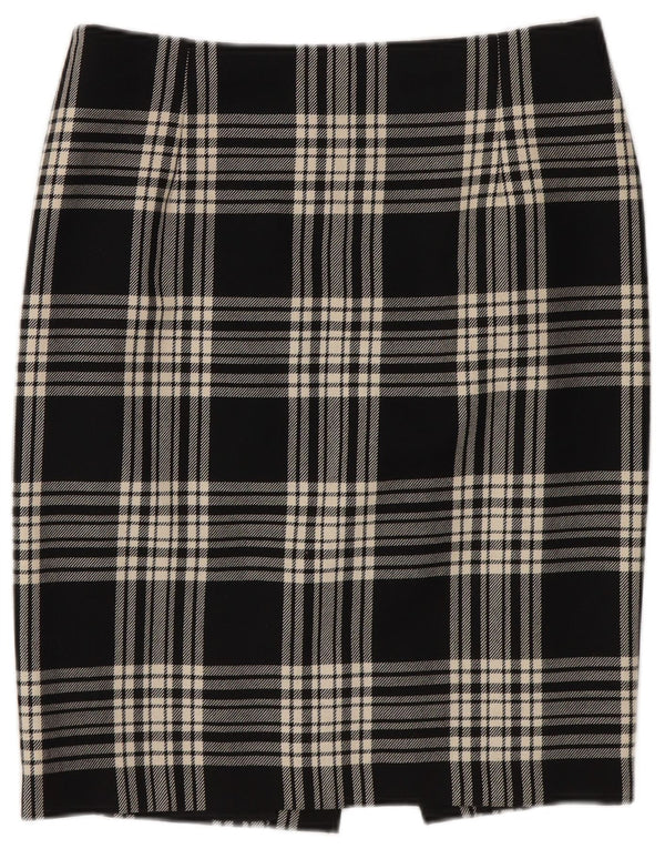 Fusta creion vintage pentru femei W26, carouri negru mici