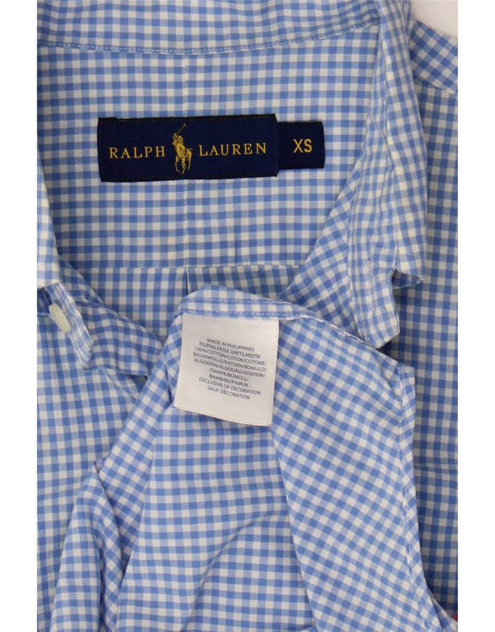 Cămașă pentru bărbați Ralph Lauren XS Blue Gingham Bumbac