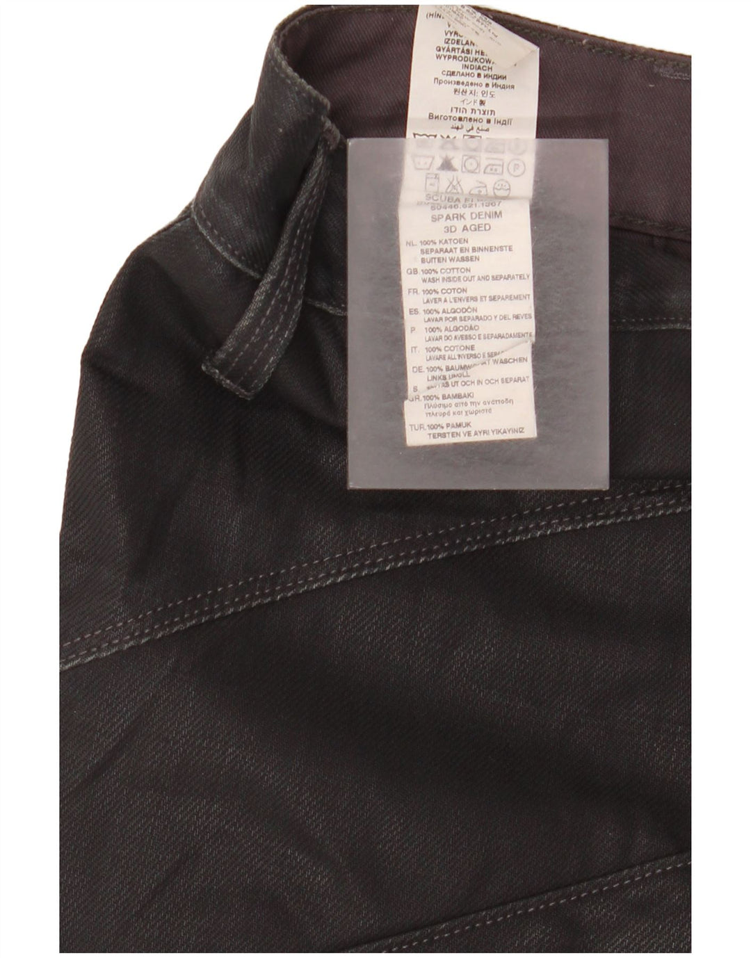 Pantaloni cargo subțiri pentru bărbați G-Star L33 L32 bumbac negru