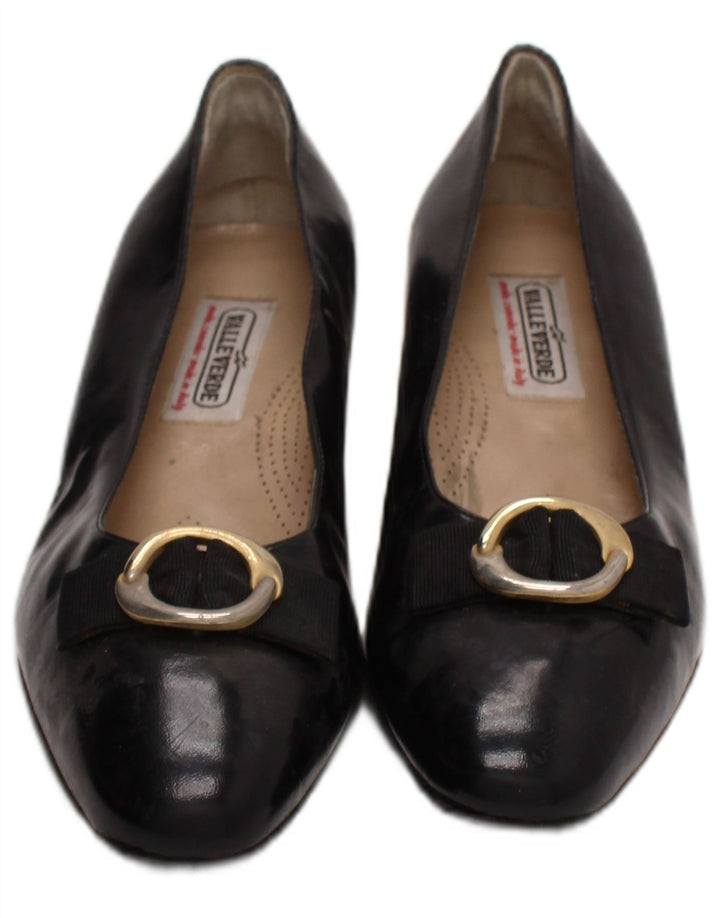 Valle Verde Femei Piele Ballet Flat Mărimea UK 6 Piele Neagră