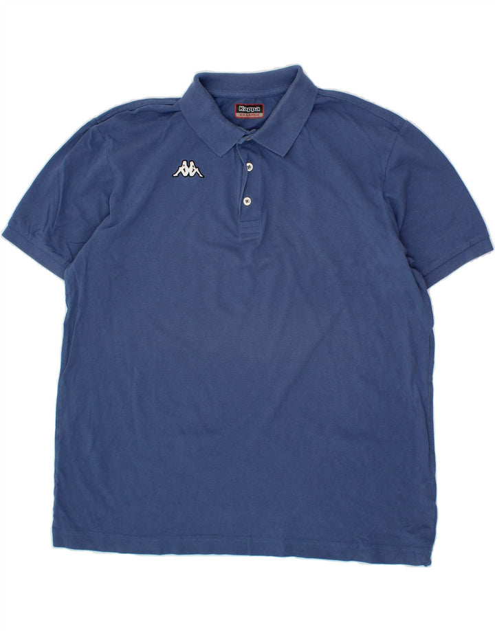 KAPPA Mens Polo Shirt 2XL Blue Cotton Vintage Kappa and Second-Hand Kappa from Messina Hembry 