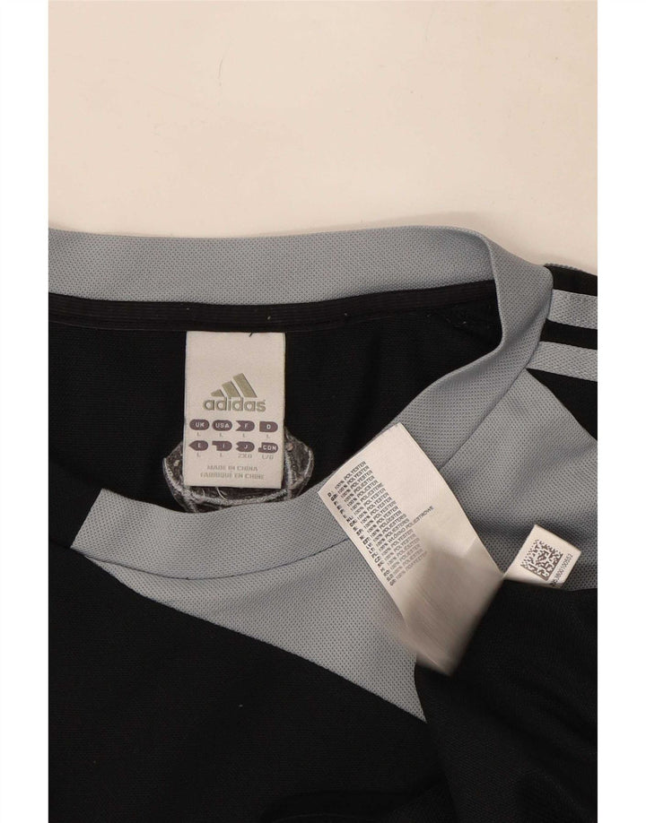 Tricou Adidas Climalite pentru bărbați Top mare, negru, poliester color bloc
