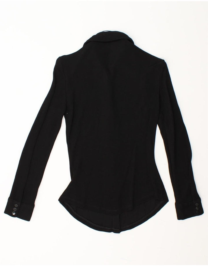 ZARA Womens Shirt UK 6 XS Black Vintage Zara and Second-Hand Zara from Messina Hembry 