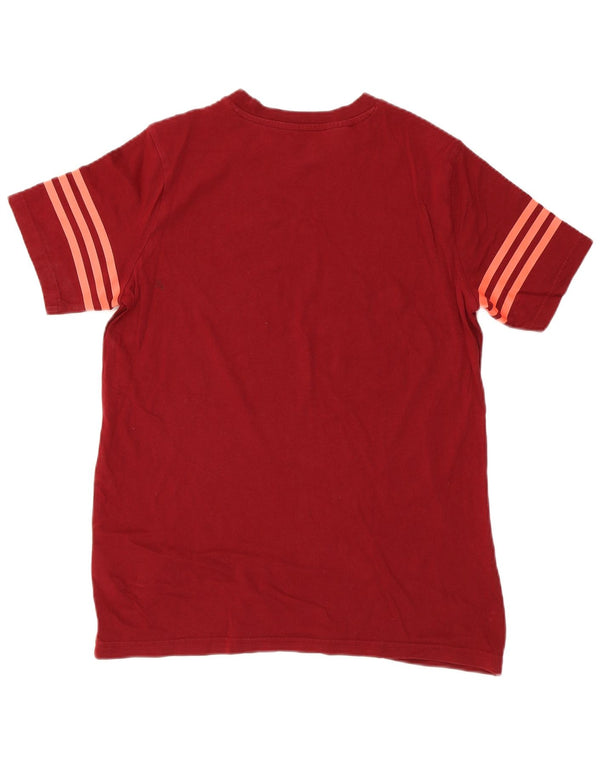 Tricou cu grafică obișnuită pentru băieți Adidas Top 14-15 ani Bumbac Burgundia Sport